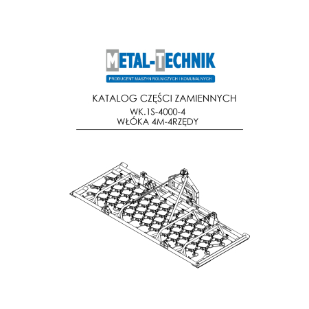 Katalog części zamiennych Włóka łąkowa 1 siłownik 4000-4